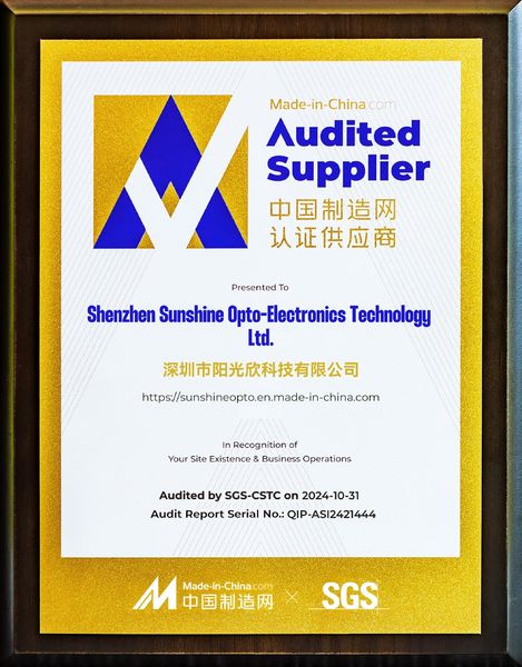 КИТАЙ Sunshine Opto-electronics Enterprise Co.,ltd Профиль компании