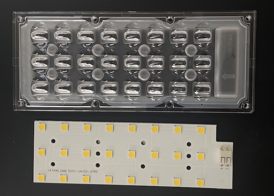 Купить 3x8 24 LED 5050SMD MODULE 163X85 DEGREE Street light lens для лампы 40w 50w Производство в сети