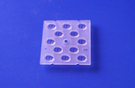 Square Shape 50mm 12 Points TYPE II-M Degree Plastic Led Street Light Lens