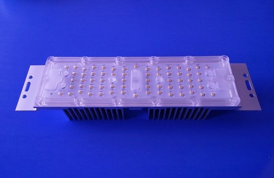 80X150 Degree LED Street Light Components 64 LED 50 Watts Vertical Module Heat Sink