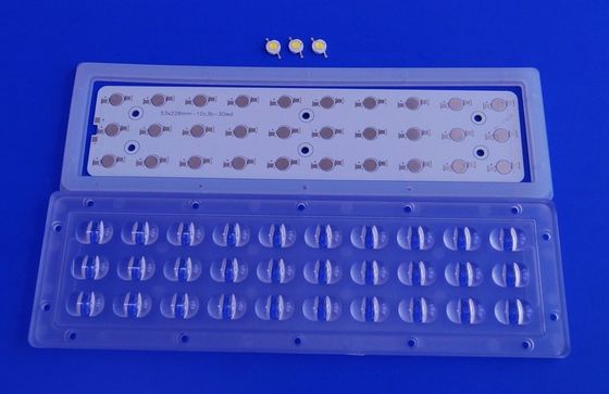 30W Lentes Optical Led Array Lens For Tunnel Lighting , Small footprint