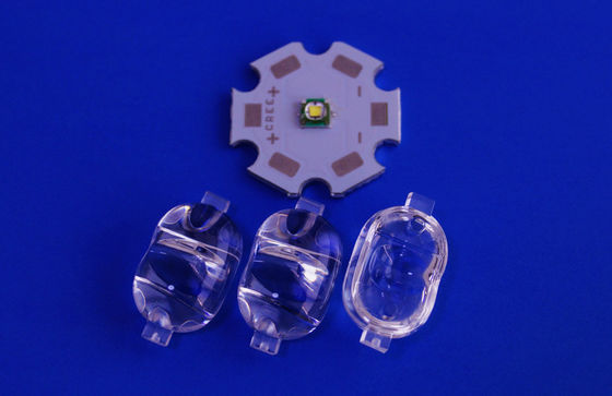 1W / 3W Aspheric LED Street light Lens , PC high power Led light Lens