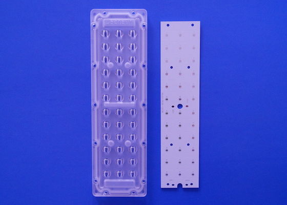 3X12 36 светодиодный объектив для уличного освещения 3030 3535 SMD с углом луча 65x150 градусов, оптический поликарбонат, вертикальное распределение света