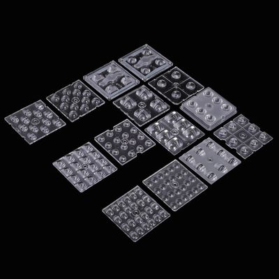 Оптическая линза из PMMA для светодиодов размером 50x50 мм с несколькими углами обзора для уличного и заливающего освещения