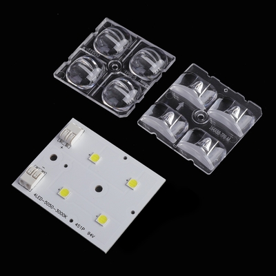 2х2 ПК светодиодная линза, 4 в 1 светодиодная оптическая линза для SMD 5050 светодиодной лампы