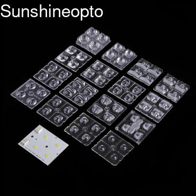 Оптовая продажа 50x50 мм светодиодных оптических линз с несколькими углами зрения для уличных и наводнительных светильников