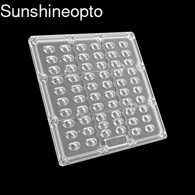 175x175mm 5050 SMD LED Array Lens TYPE2 Beam Angle Square Light Lens для 60W 120W уличных фонарей