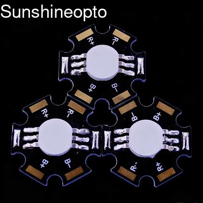 Светодиод высокой мощности RGB мощностью 3 Вт с углом луча 120 градусов и звездообразным дизайном