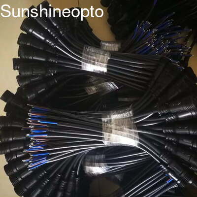 3-контактный водонепроницаемый штекер / гнездо M12/M19 электрический провод IP67 24AWG кабельный разъем